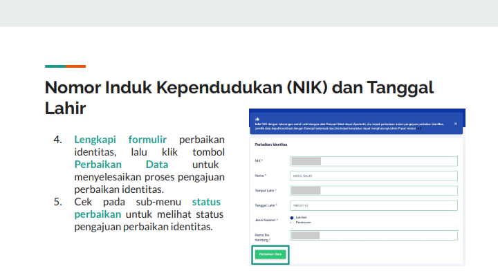 Nomor Induk Kependudukan (NIK) dan Tanggal Lahir 003