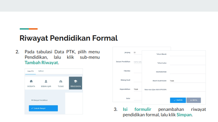 Perbaikan Data Riwayat Pendidikan Formal 001